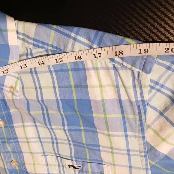 Vinyard Vines‎ Men's Short Sleeve Cotton Collared Button-up Shirt Plaid Size M - Picture 10 of 12